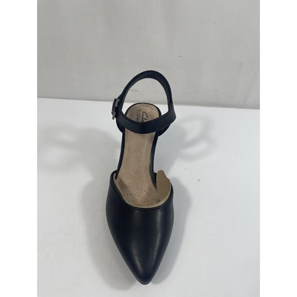 Clarks Kataleyna Cora Shoes Women's Size 5.5M Black Ankle Strap Pumps Heels - Picture 6 of 14
